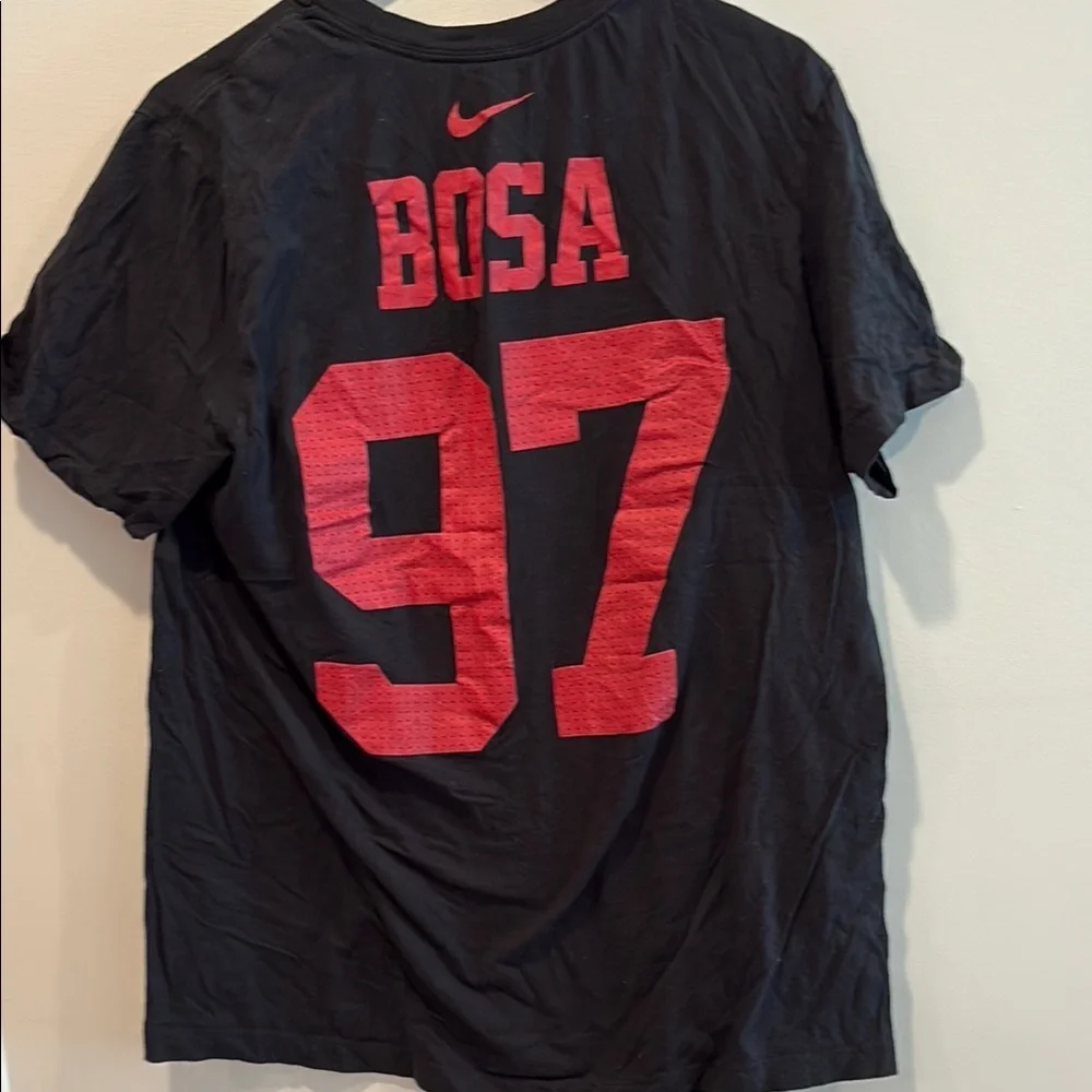 Nike Black and Red Short Sleeve Tee